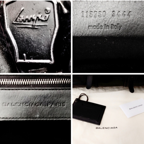 Luxury Balenciaga Oversized Black Leather City Bag/Satchel - Picture 9 of 10